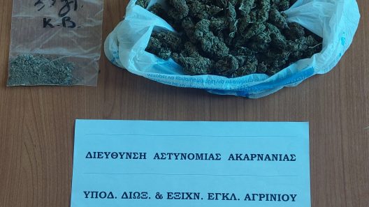 Αγρίνιο: Σύλληψη για διακίνηση και κατοχή ναρκωτικών