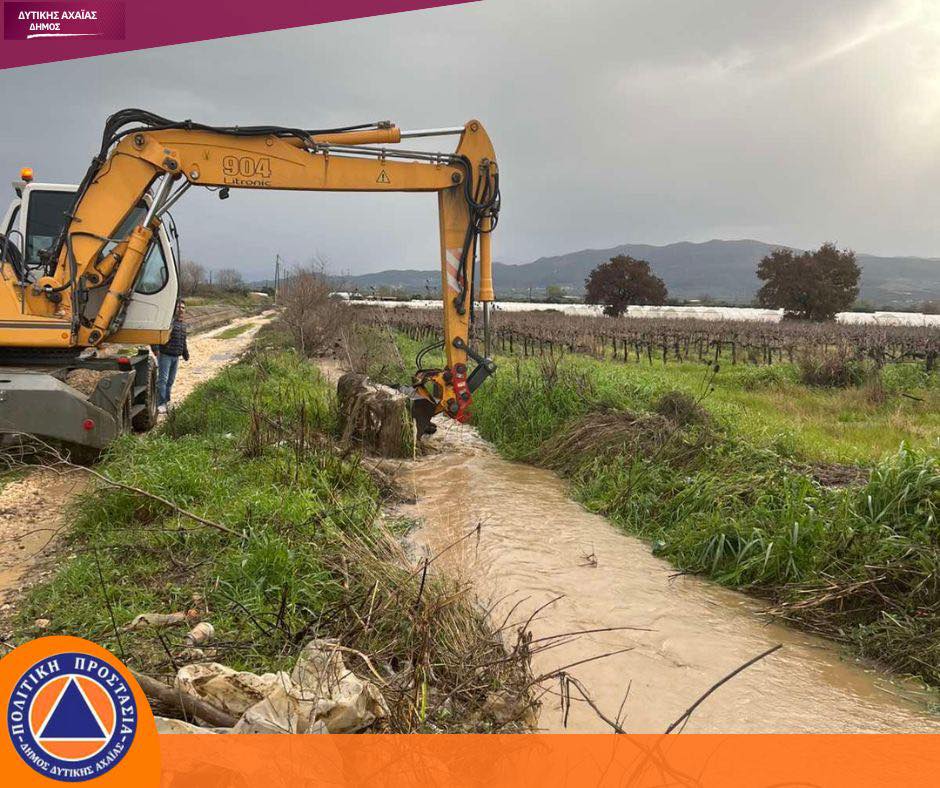 Δυτική Αχαΐα: Σοβαρά προβλήματα σε χωριά από τη δυνατή νεροποντή ΦΩΤΟ