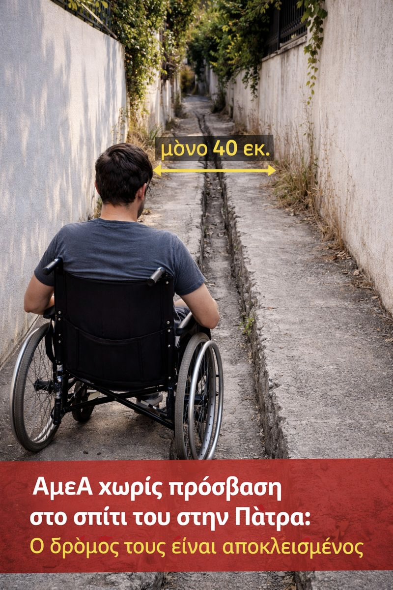 Πάτρα: «Φυλακισμένο» ΑΜΕΑ στο ίδιο του το σπίτι - Εισαγγελική παραγγελία για έλεγχο της υπόθεσης