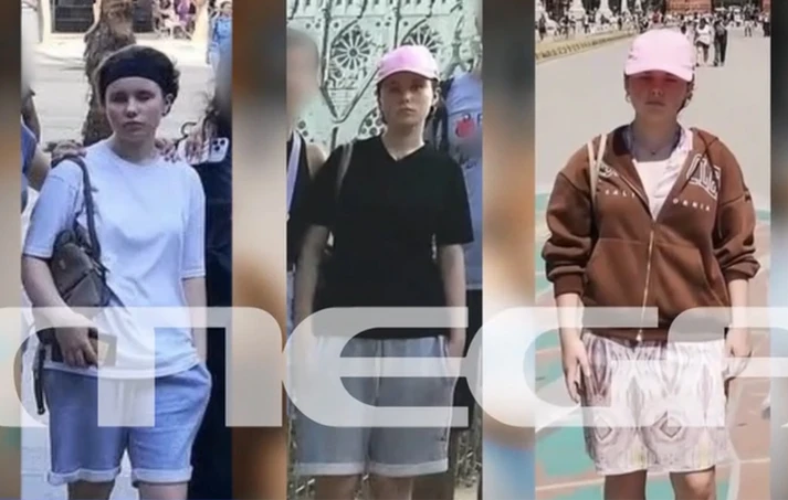 Φωτογραφία με τη Λόρα κουρεμένη αγορίστικα