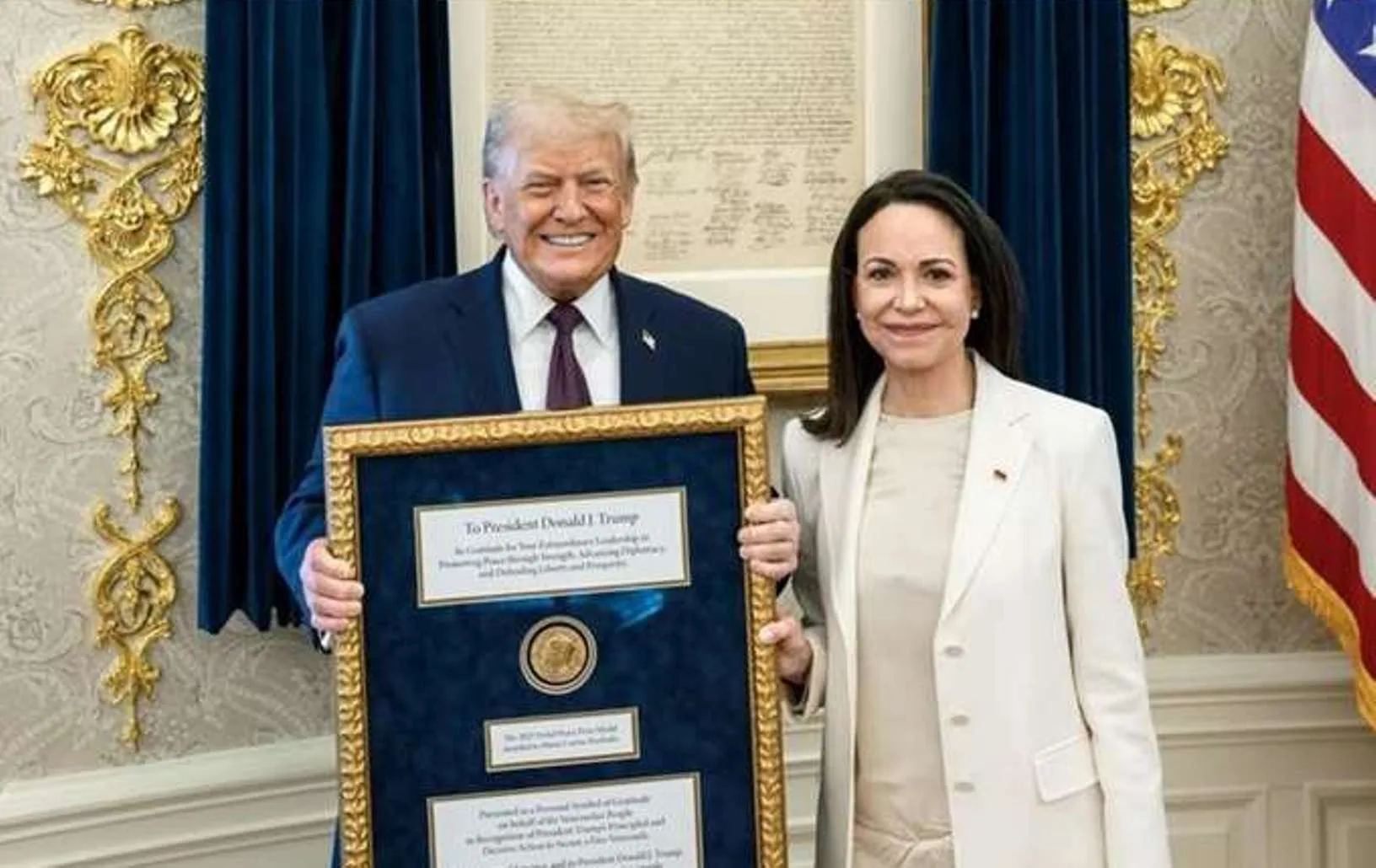 Απέκτησε Νόμπελ Ειρήνης ο Τραμπ, «ένδειξη σεβασμού» από Ματσάδο 24 Απέκτησε Νόμπελ Ειρήνης ο Τραμπ, «ένδειξη σεβασμού» από Ματσάδο