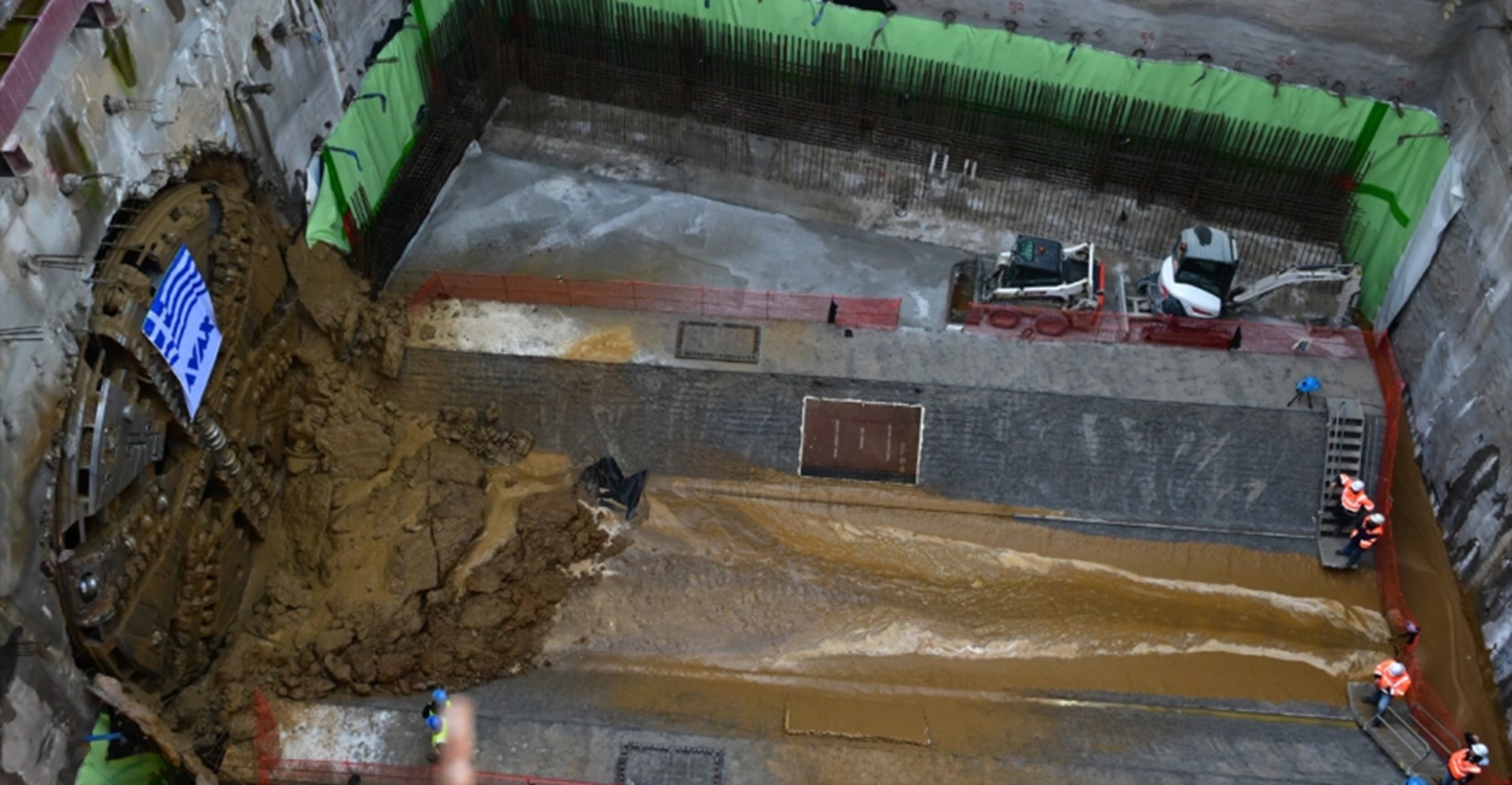 Στον Ευαγγελισμό για το άνοιγμα της γραμμής 4 του μετρό ο μετροπόντικας «Αθηνά» ΒΙΝΤΕΟ ΦΩΤΟ