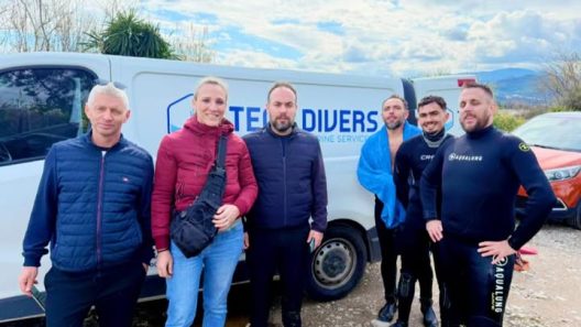 Δράση με δύτες στο ποτάμι των Καμαρών Αχαΐας, για καραμπίνα ΦΩΤΟ