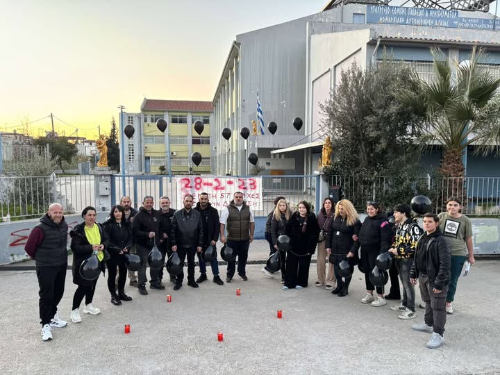 Το Μαθητικό Συμβούλιο του 3ου Εσπερινού ΕΠΑΛ Πάτρας για τα Τέμπη ΦΩΤΟ