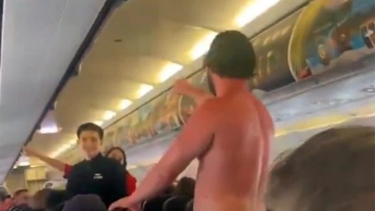 Γδύθηκε σε αεροπλάνο και επιχείρησε να πηδήξει, αναστάτωση στα 30.000 πόδια ΒΙΝΤΕΟ