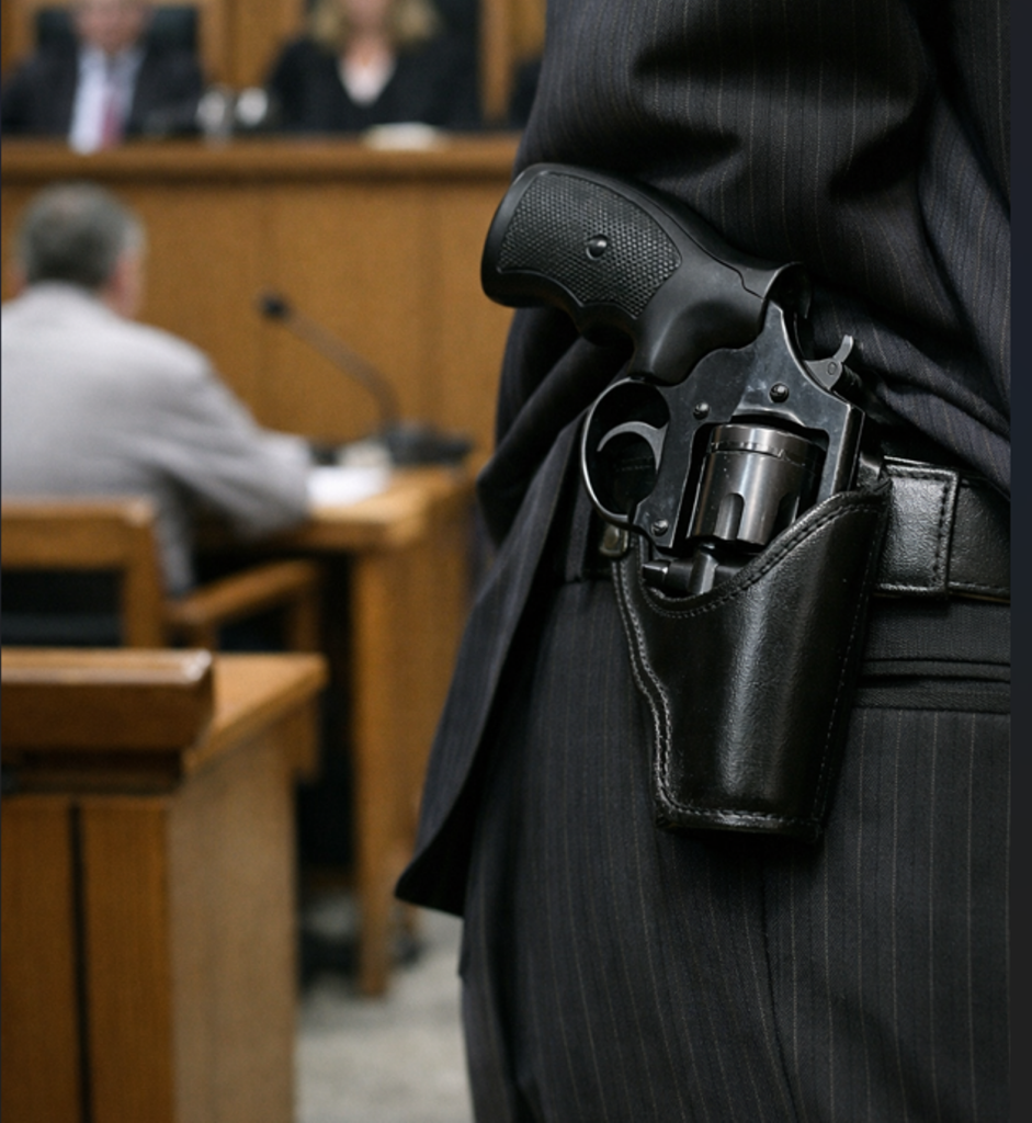 Με περίστροφο δικηγόρος μέσα στην Ευελπίδων