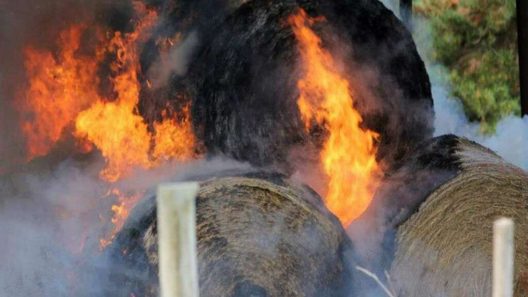 Στις φλόγες αποθήκη με ζωοτροφές και σανό στη Δυτική Αχαΐα