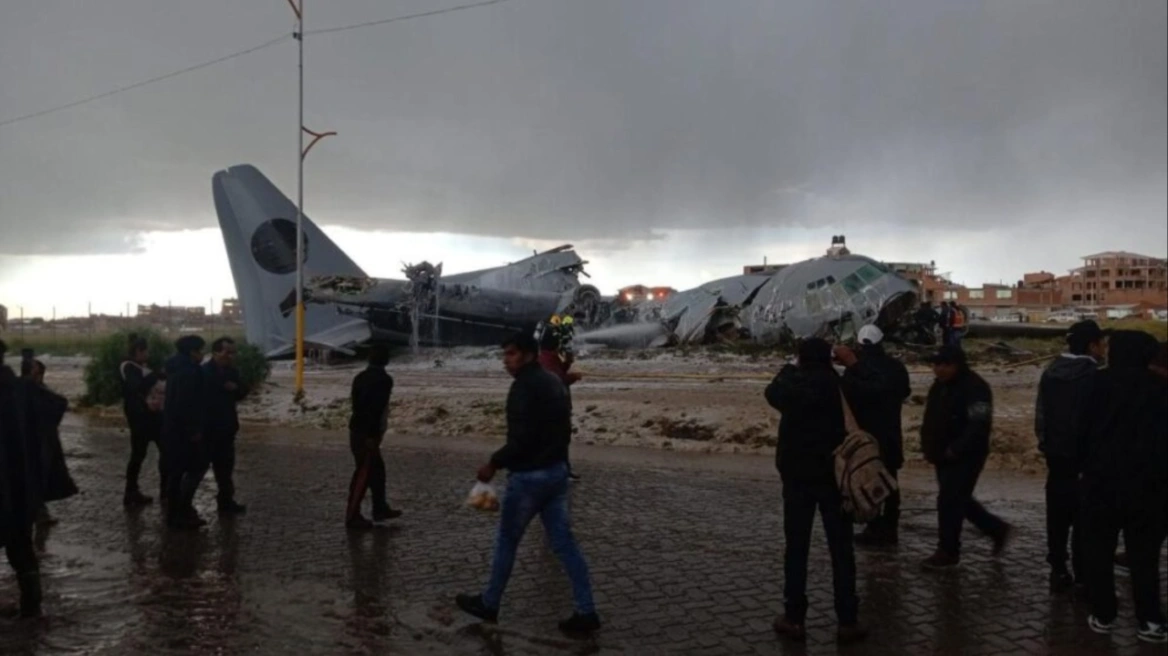 Βολιβία: Συντριβή C-130 με νεκρούς και τραυματίες ΒΙΝΤΕΟ 4 Βολιβία: Συντριβή C-130 με νεκρούς και τραυματίες ΒΙΝΤΕΟ