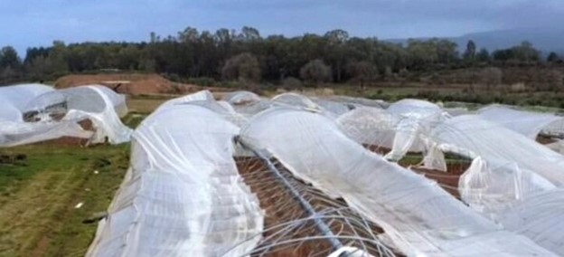 Ηλεία-Μπόρσι: Ισχυρός ανεμοστρόβιλος ισοπέδωσε θερμοκήπιο ΒΙΝΤΕΟ - ΦΩΤΟ