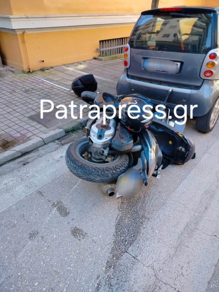 Πάτρα: Τροχαίο με τραυματισμό δικυκλιστή στο κέντρο ΦΩΤΟ