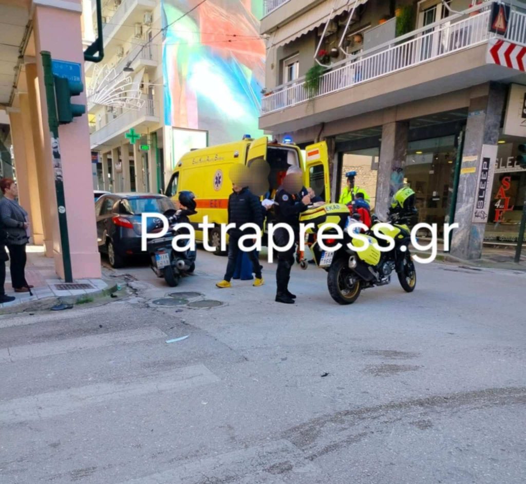 Πάτρα: Τροχαίο με τραυματισμό δικυκλιστή στο κέντρο ΦΩΤΟ