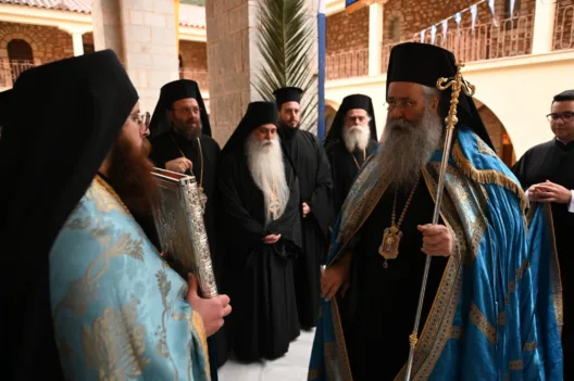 Ο Μητροπολίτης Χίου στον Ευαγγελισμό και την 25η Μαρτίου στην Μονή Αγίας Λαύρας ΦΩΤΟ