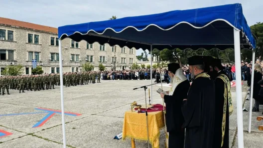 Oρκωμοσία των νεοσυλλέκτων Οπλιτών στο ΚΕΤΧ από τον Μητροπολίτη Χρυσόστομο ΦΩΤΟ