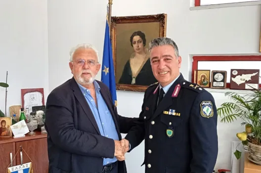 Αμαλιάδα: Συνάντηση του Δημάρχου Ήλιδας με τον νέο Αστυνομικό Διευθυντή Ηλείας ΦΩΤΟ