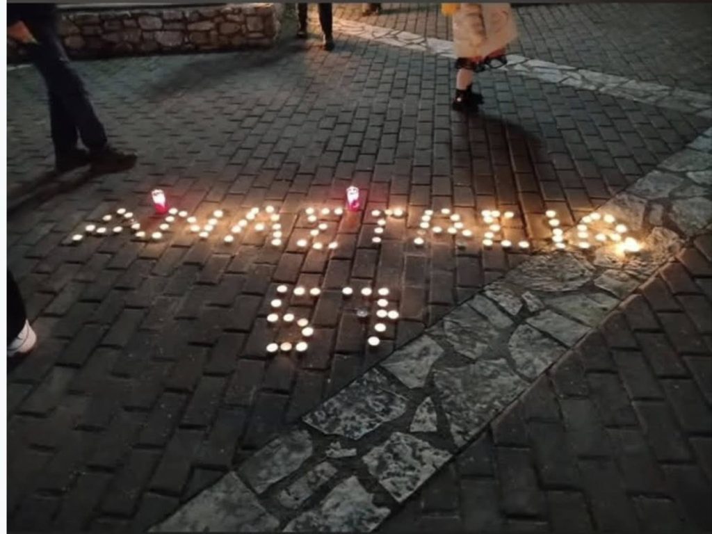 Καλάβρυτα: Τίμησαν το «δικό» τους θύμα στα Τέμπη, Αναστασία Παπαγγελή ΦΩΤΟ