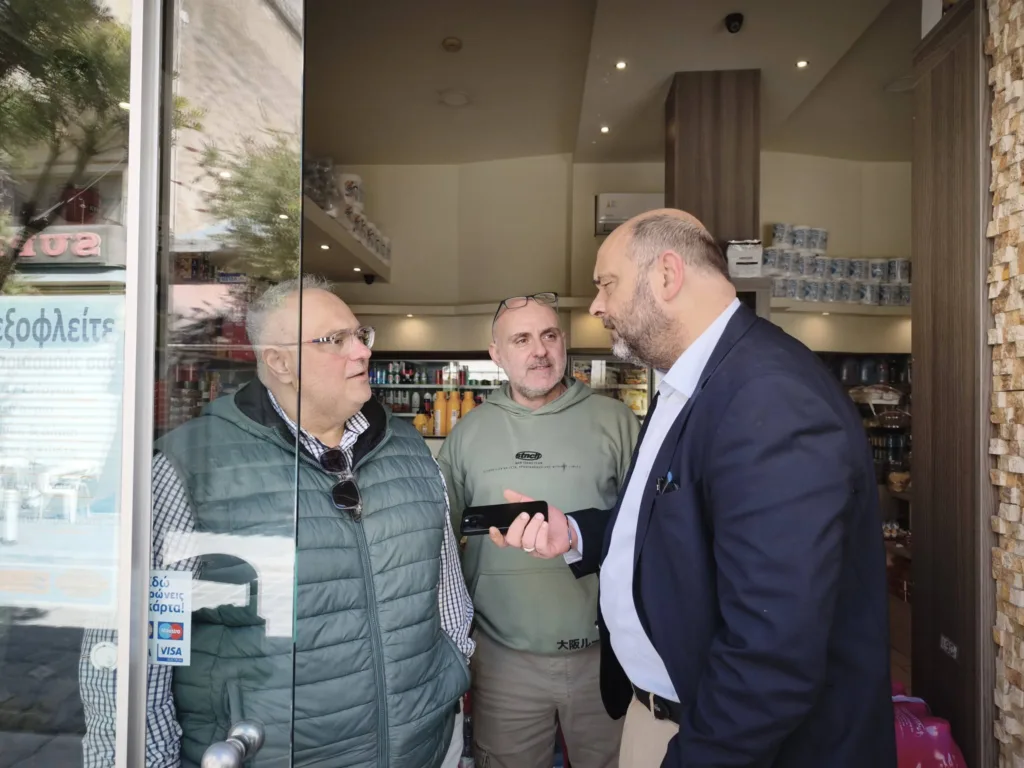 Κάτω Αχαΐα: Περιοδεία Φωτήλα - Αμεση επαφή με επαγγελματείς, κόσμο και κομματικά στελέχη ΦΩΤΟ
