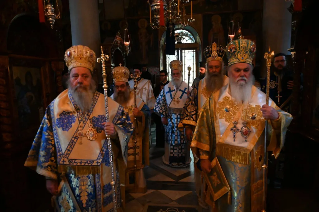 Ο Μητροπολίτης Χίου στον Ευαγγελισμό και την 25η Μαρτίου στην Μονή Αγίας Λαύρας ΦΩΤΟ