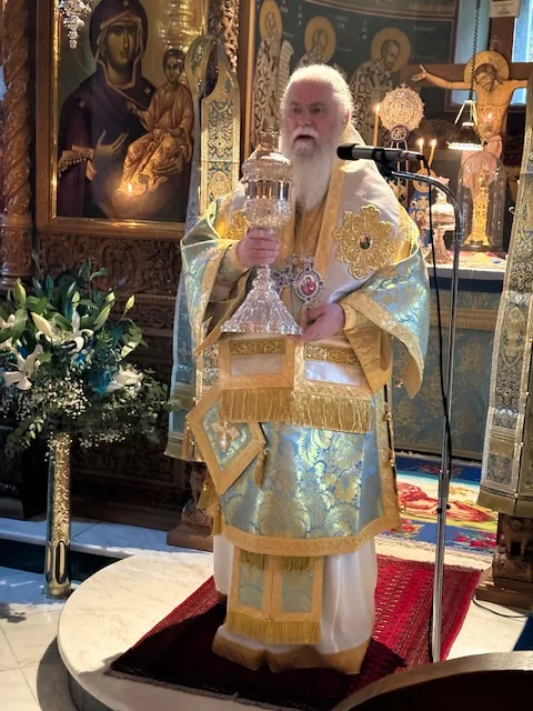 Ο Μητροπολίτης Χίου στον Ευαγγελισμό και την 25η Μαρτίου στην Μονή Αγίας Λαύρας ΦΩΤΟ