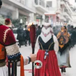 Οι «Μωραΐτες εν Χορώ» σε πομπή επί της οδού Παλαιών Πατρών Γερμανού ΦΩΤΟ