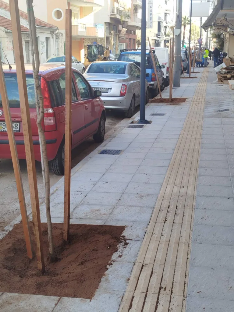 Πάτρα: Δενδροφύτευση σε νέα πεζοδρόμια, από τον Δήμο ΦΩΤΟ