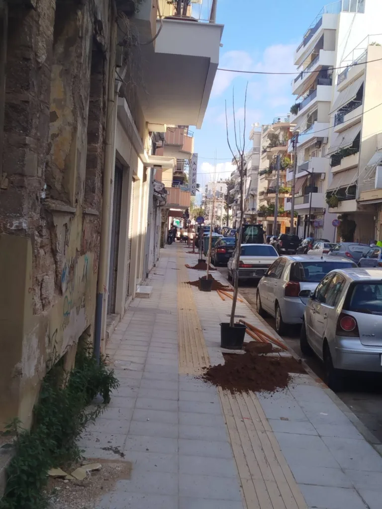 Πάτρα: Δενδροφύτευση σε νέα πεζοδρόμια, από τον Δήμο ΦΩΤΟ