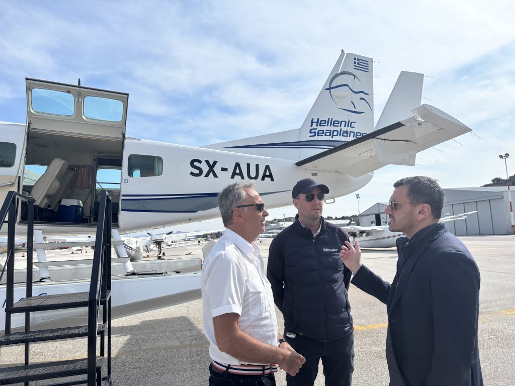 Ηλεία: Δοκιμαστική πτήση του Υδροπλάνου στην Κυλλήνη ΦΩΤΟ