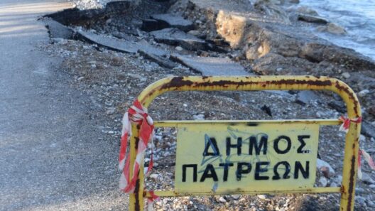 Πάτρα-Αγυιά: Διάβρωση της παραλίας στο Ελος - O δρόμος διαλύεται από το κύμα ΦΩΤΟ