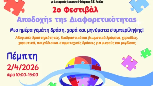 Το 2ο Φεστιβάλ αποδοχής της Διαφορετικότητας για τον αυτισμό με την στήριξη του Patrapress.gr