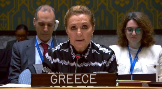 Η Μόνιμη Αντιπρόσωπος της Ελλάδας στον ΟΗΕ, πρέσβης Αγλαΐα Μπαλτά
