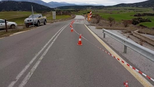 Υποχώρησε οδόστρωμα στην Κοζάνη