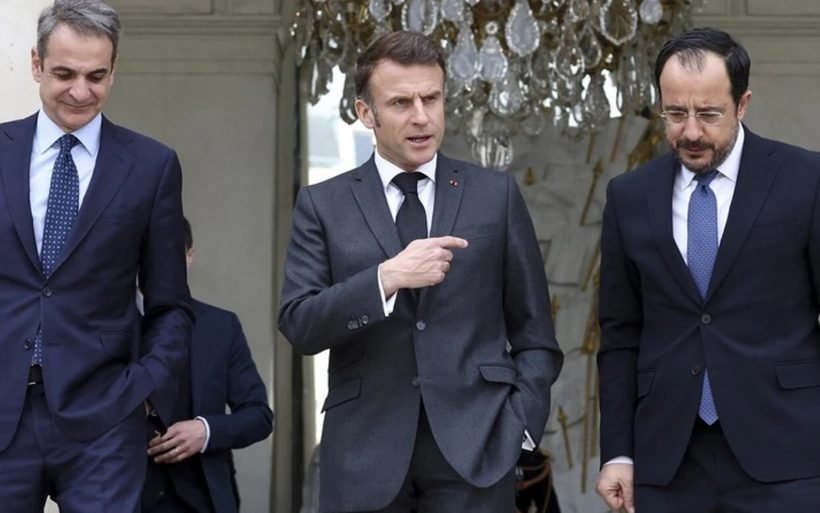 Κυριάκος Μητσοτάκης, Εμανουέλ Μακρόν, Νίκος Χριστοδουλίδης