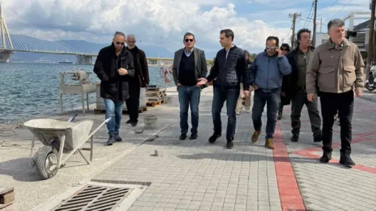 Πάτρα: Στο 80% οι εργασίες αποκατάστασης της παραλιακής ζώνης Ρίου - Αγίου Βασιλείου ΦΩΤΟ