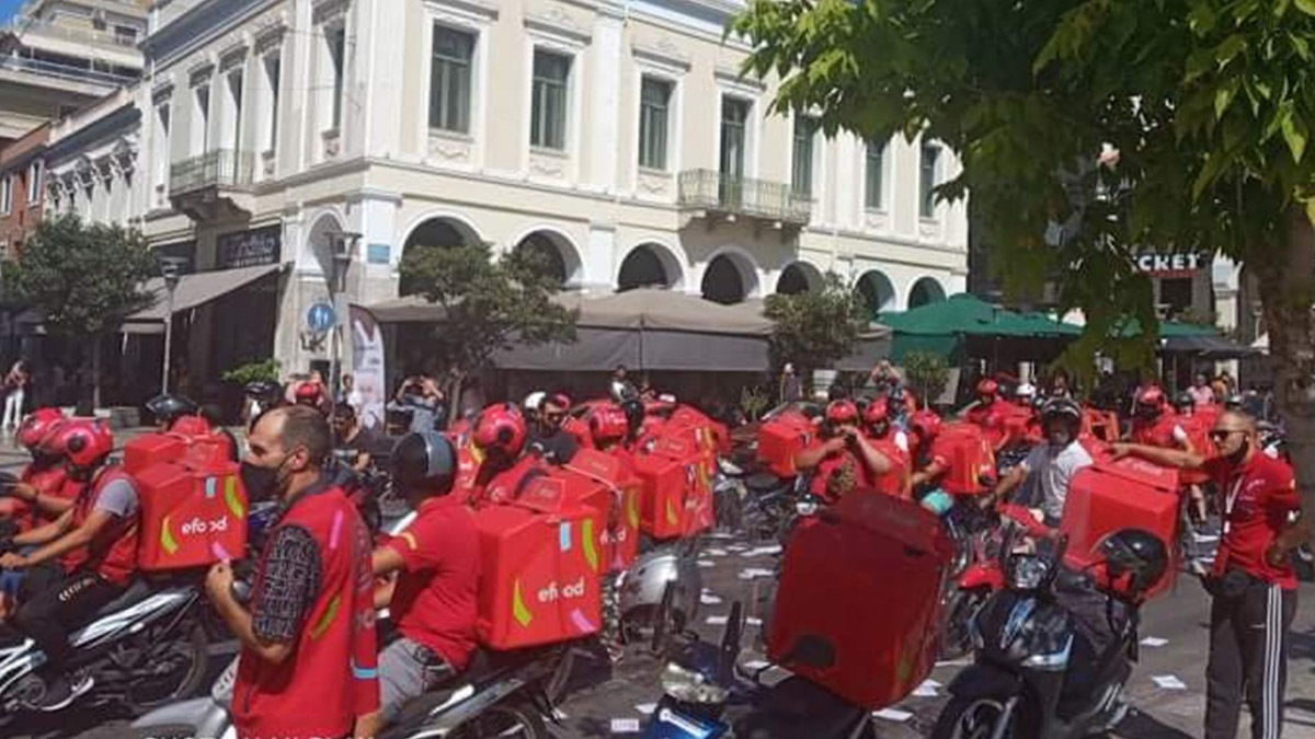 Πάτρα: Αποχή ντελιβεράδων και διανομέων, συγκέντρωση στην Πλατεία Ολγας