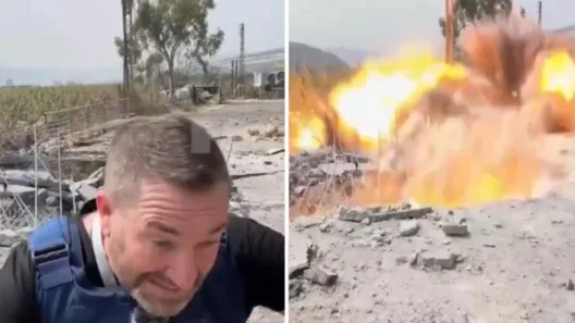 Η πτώση ισραηλινού πυραύλου δίπλα σε τηλεοπτικό συνεργείο στο Λίβανο ΒΙΝΤΕΟ