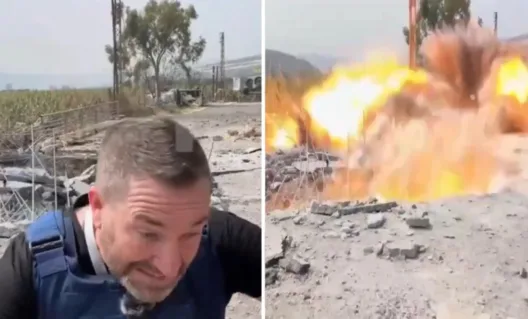 Η πτώση ισραηλινού πυραύλου δίπλα σε τηλεοπτικό συνεργείο στο Λίβανο ΒΙΝΤΕΟ