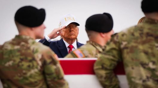 Ο Τραμπ χαιρέτισε στρατιωτικά καθώς περνούσαν τα φέρετρα