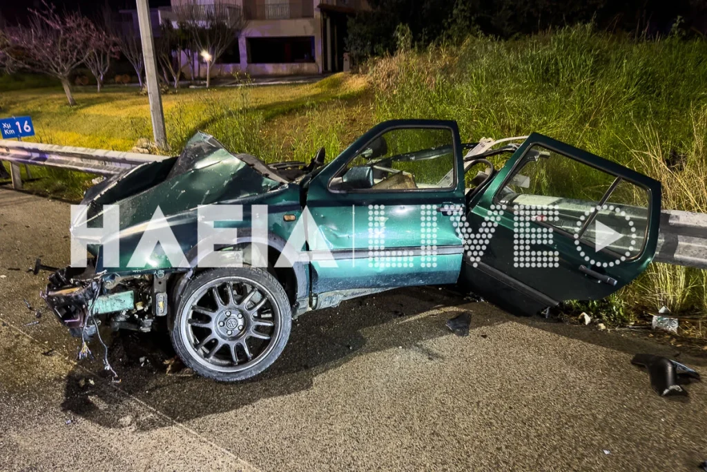 Πύργος: Σοκαριστικό τροχαίο με ΙΧ που «κόπηκε» στα δυο, εκτινάχθηκε οδηγός, τρεις τραυματίες ΦΩΤΟ