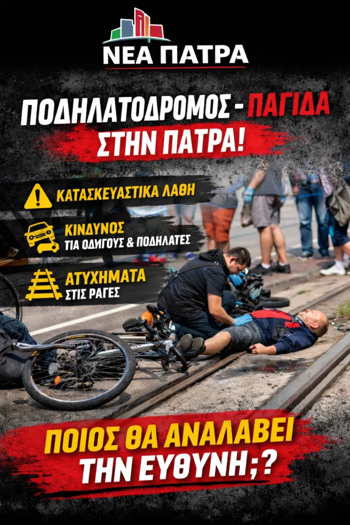 Πάτρα: «Ποδηλατόδρομος – παγίδα» - Έργο βιτρίνας που έγινε κίνδυνος για τους πολίτες 27 Πάτρα: «Ποδηλατόδρομος – παγίδα» - Έργο βιτρίνας που έγινε κίνδυνος για τους πολίτες