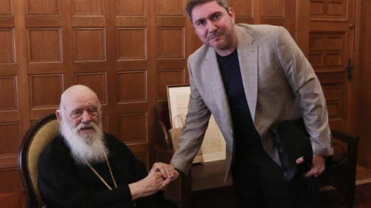 Συνάντηση του Προέδρου της ΠΕΠΙΕΘ, Γιώργου Βάλλη με τον Αρχιεπίσκοπο Ιερώνυμο, επίκεντρο η κοινωνική προσφορά ΦΩΤΟ