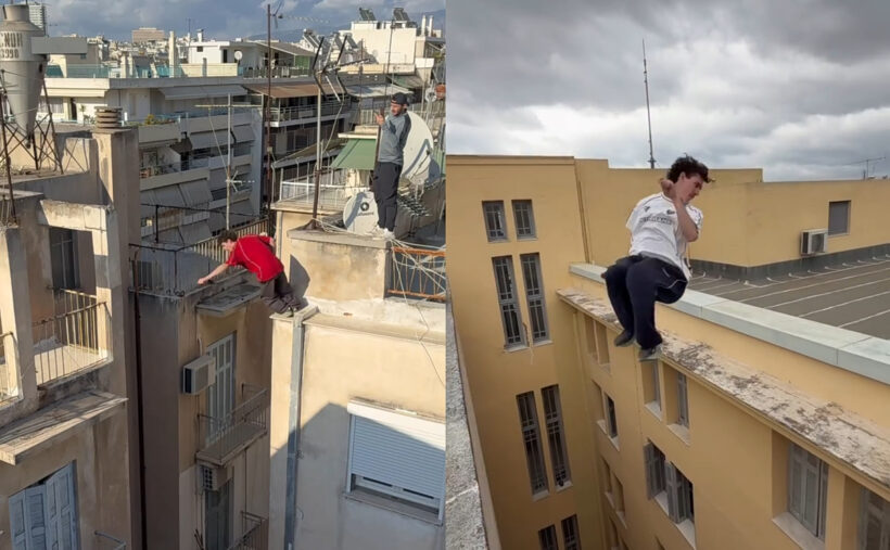 Γάλλος παρκούρ κάνει τρομακτικά άλματα σε ταράτσες της Αθήνας ΒΙΝΤΕΟ 24 Γάλλος παρκούρ κάνει τρομακτικά άλματα σε ταράτσες της Αθήνας ΒΙΝΤΕΟ