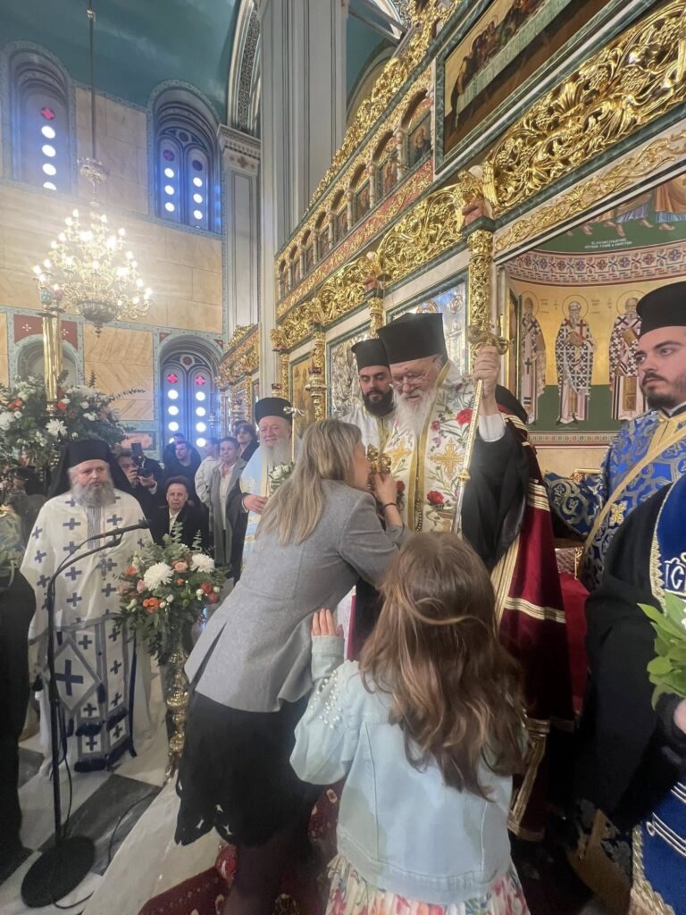 Αχαΐα: Η Αλεξοπούλου και ο Μητσοτάκης με την κόρη της στο Μεσολόγγι - «Χωρίς διχασμούς» ΦΩΤΟ