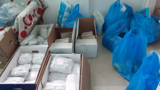 Το Σωματείο Κυριών Ακράτας παραδίδει σε οικογένειες τρόφιμα ΦΩΤΟ