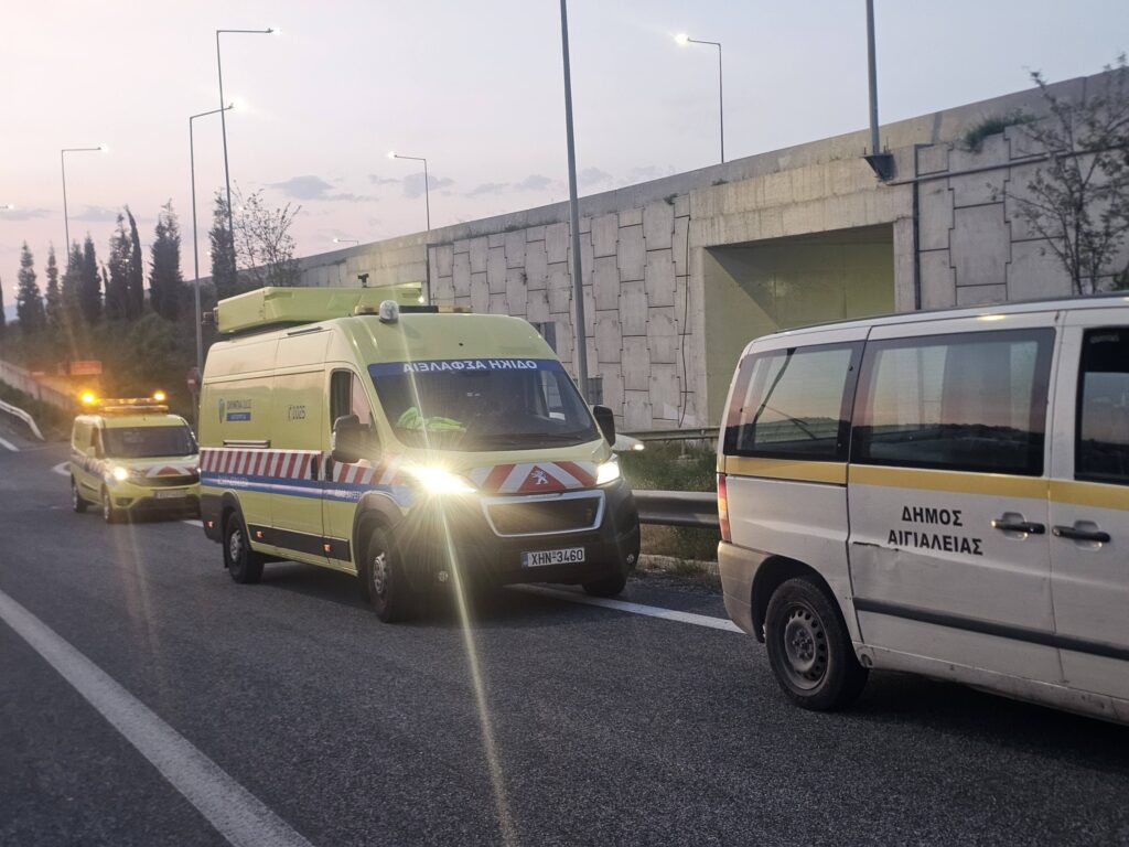 Αχαΐα: Εστησαν επιχείρηση γα να σώσουν κουτάβι στην Εθνική ΦΩΤΟ