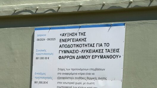 Ερύμανθος: Ενεργειακή αναβάθμιση στο σχολείο Φαρρών ΦΩΤΟ