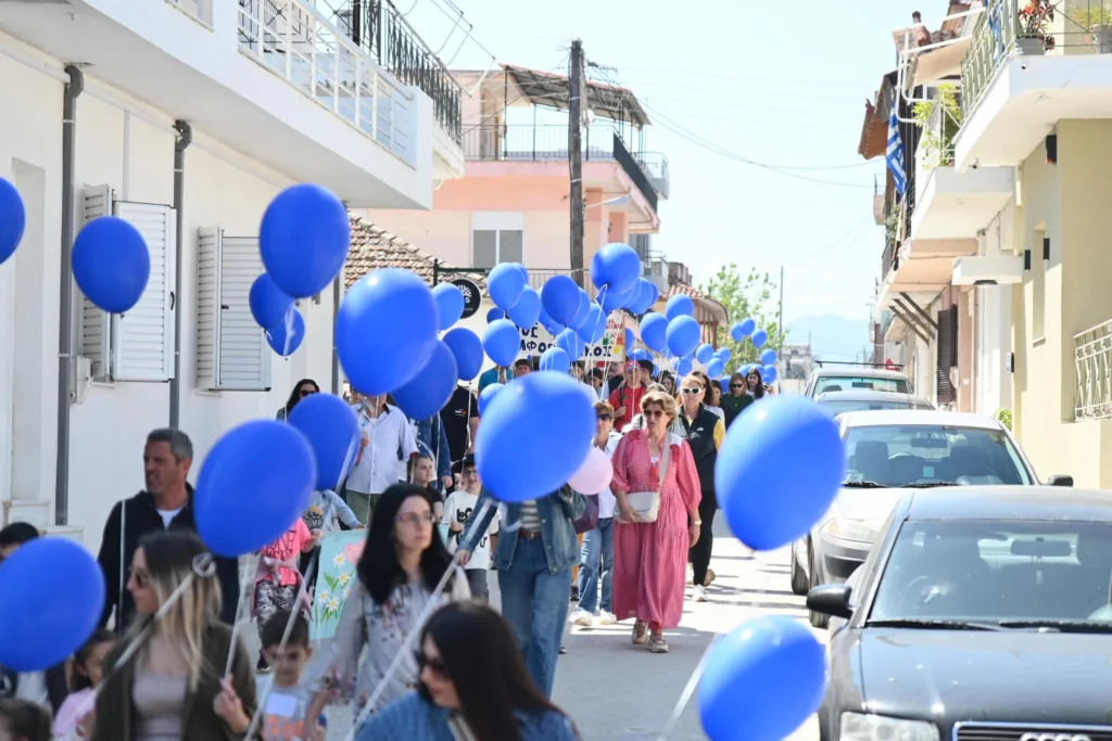 Ο περίπατος για τον αυτισμό από την «Πάλεια» Κάτω Αχαΐας ΦΩΤΟ