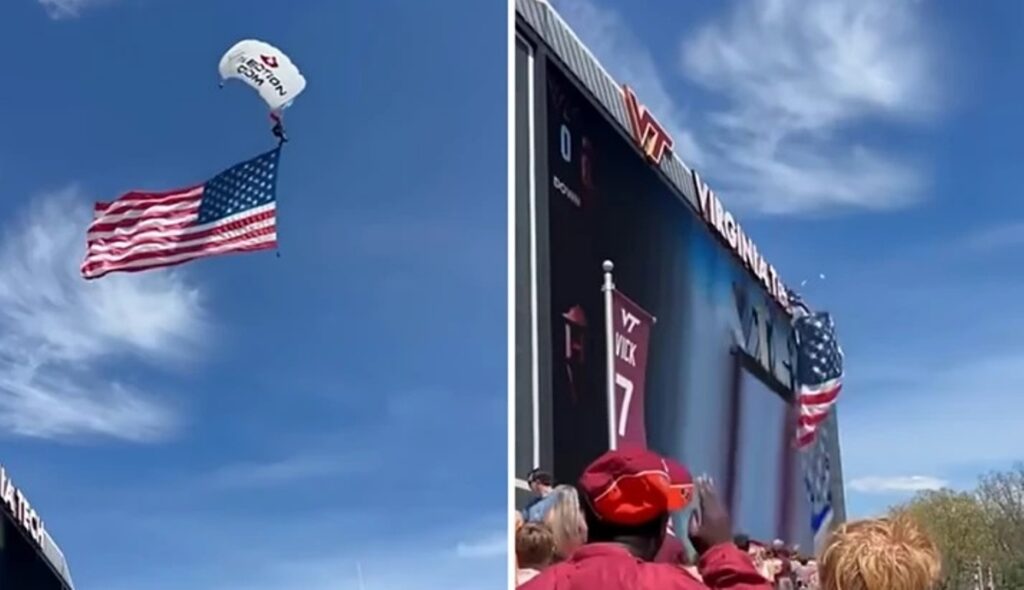 Αλεξιπτωτιστής «καρφώθηκε» σε πίνακα σταδιού κατά τη διάρκεια αγώνα ΒΙΝΤΕΟ