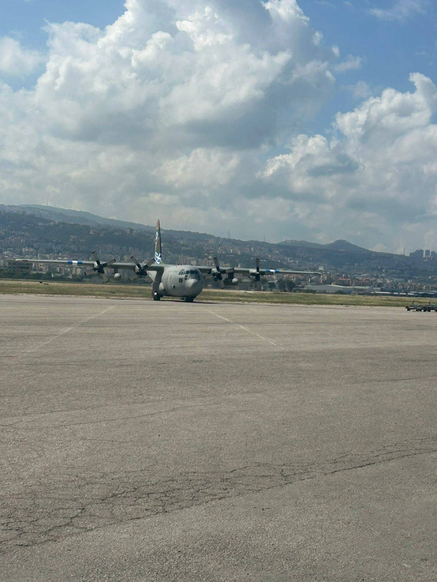 Ανθρωπιστική βοήθεια από την Ελλάδα στο Λίβανο με αεροσκάφος της Πολεμικής Αεροπορίας ΦΩΤΟ ΒΙΝΤΕΟ