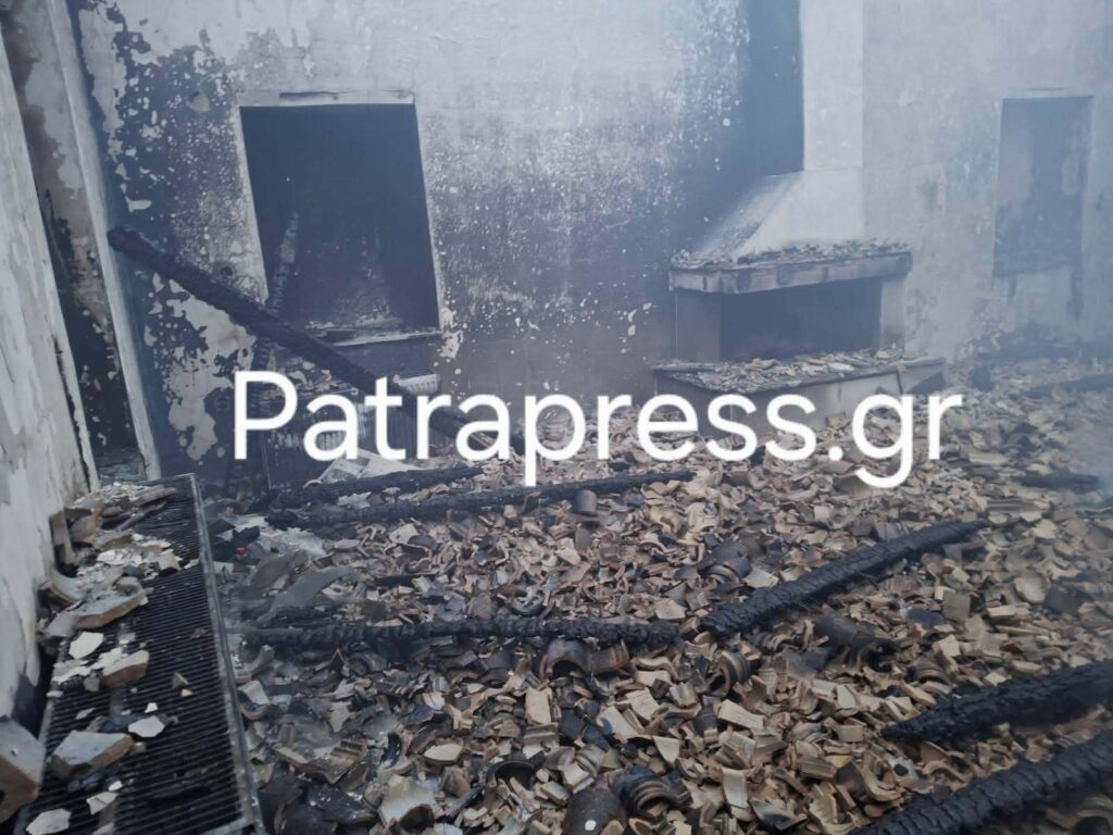 Πάτρα: Φωτογραφικά ντοκουμέντα από την τραγωδία με τον νεκρό σε φλεγόμενο σπίτι