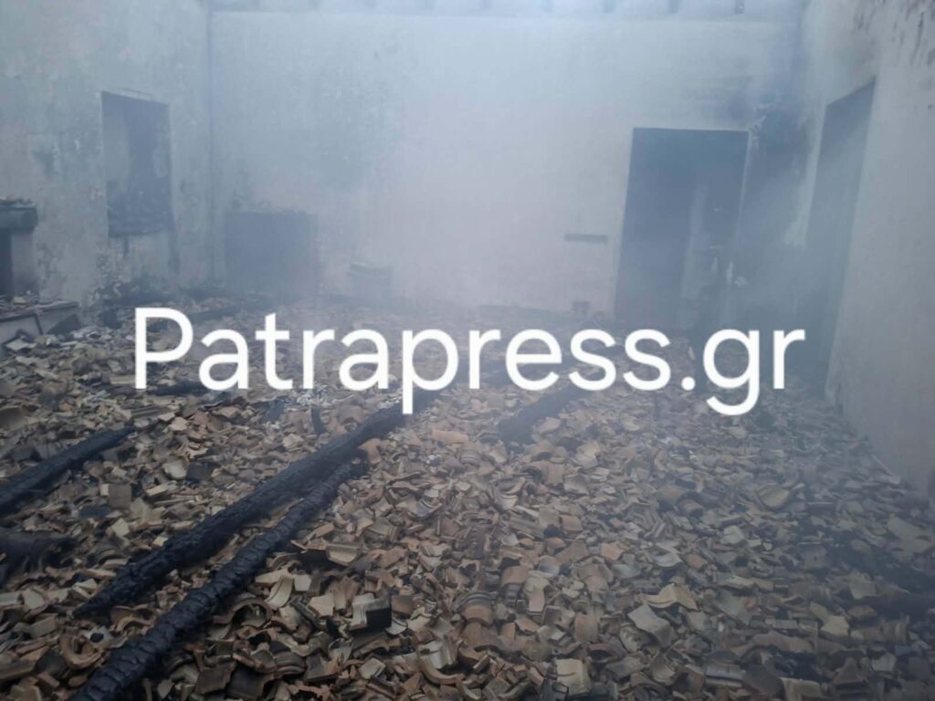 Πάτρα: Φωτογραφικά ντοκουμέντα από την τραγωδία με τον νεκρό σε φλεγόμενο σπίτι