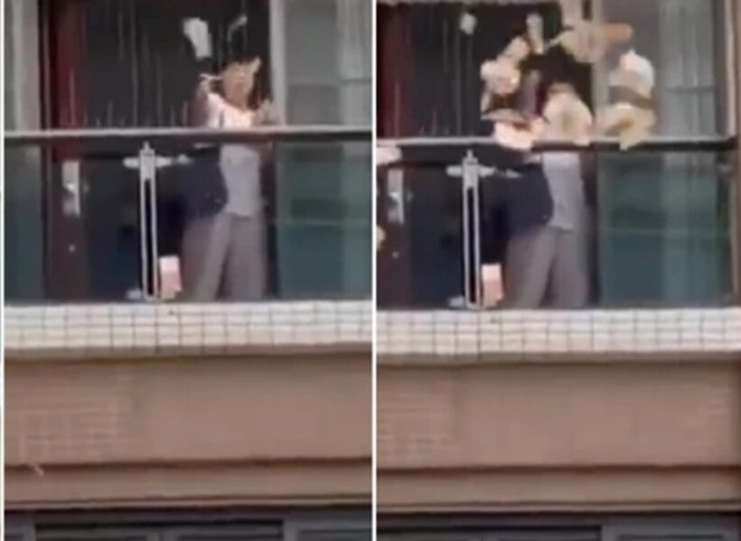 Πέταξε από το μπαλκόνι 160.000 δολάρια - Δείτε γιατί ΒΙΝΤΕΟ 24 Πέταξε από το μπαλκόνι 160.000 δολάρια - Δείτε γιατί ΒΙΝΤΕΟ